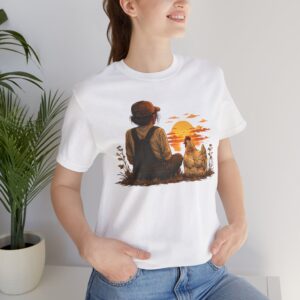 T-shirt Femme « Mon bonheur a des plumes » – Cadeau pour Amoureuse des Poules